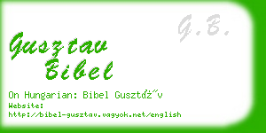 gusztav bibel business card